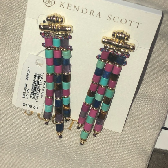 Kendra Scott Bree statement earrings gold - Picture 3 of 7